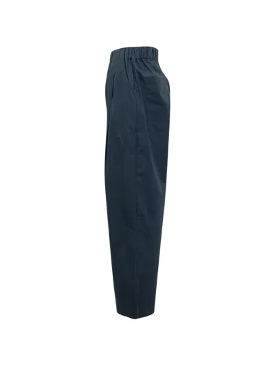 A Paper Kid Blue Regular Elasticated Pants In Blue