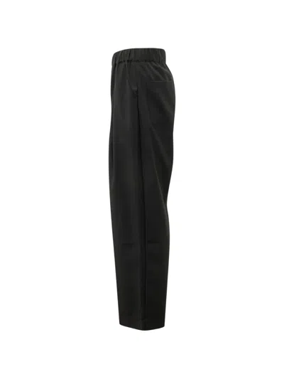 A Paper Kid Black Relaxed Elasticated Pants In Black