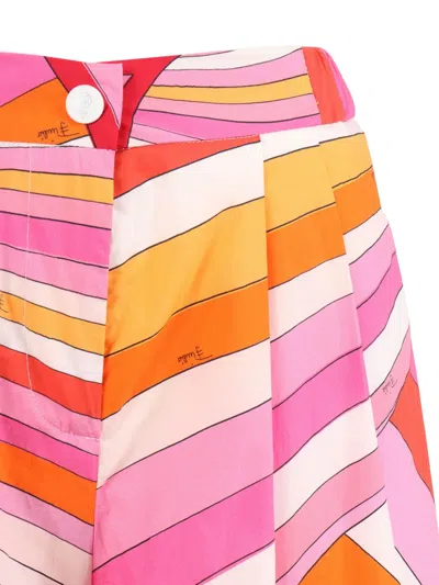 Pucci Junior Patterned Trousers In Multi