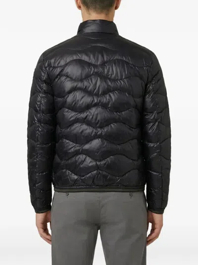 Blauer Zip Quilted Jacket In Black