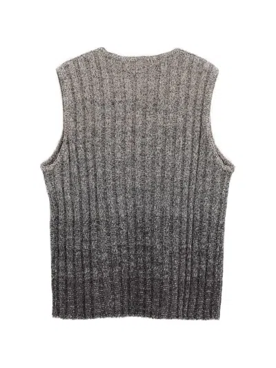 Erl Wool Gradient Knitted Vest In Multi