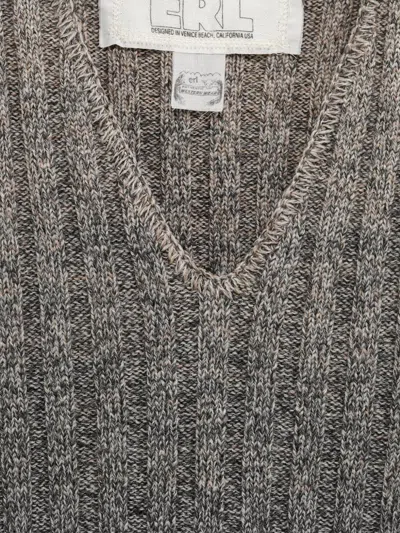 Erl Wool Gradient Knitted Vest In Multi