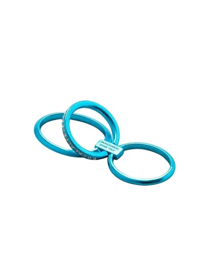 Panconesi Solar Crystal Ring In Blue