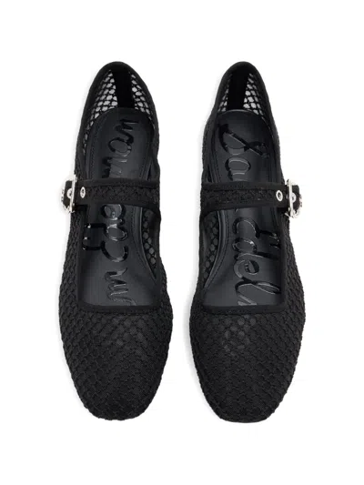 Sam Edelman Michaela Mesh Mary Jane Flats In Black