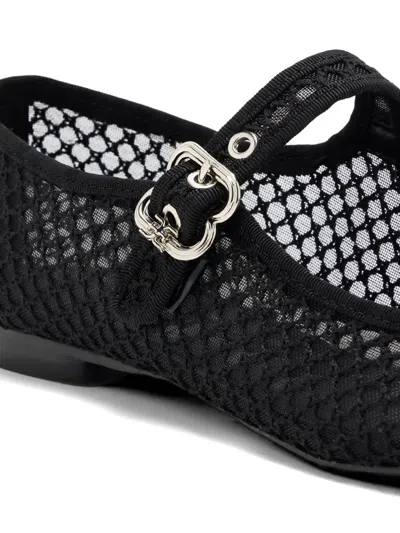 Sam Edelman Michaela Mesh Mary Jane Flats In Black
