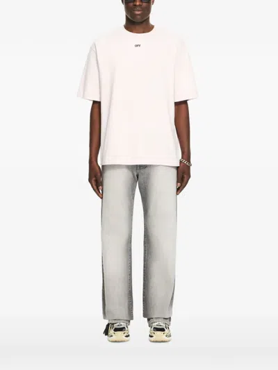 Off-white Graphic Print Crew Neck Short Sleeve T-shirt In White