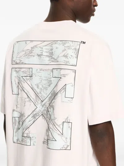 Off-white Graphic Print Crew Neck Short Sleeve T-shirt In White