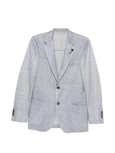 Lardini Single-breasted Buttoned Blazer In Gray