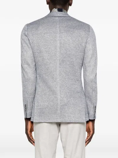 Lardini Single-breasted Buttoned Blazer In Gray