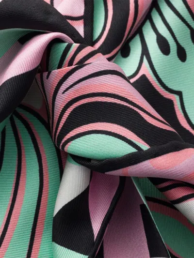 Prada Printed Silk Twill Top In Multi