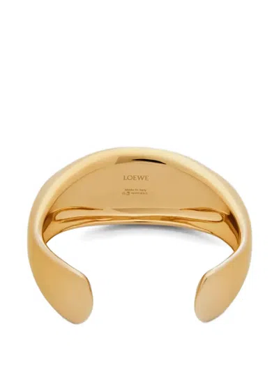 Loewe Engraved Wide Band Bracelets In Gold