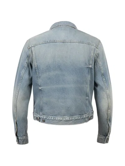 R13 Buttoned Denim Jacket In Blue