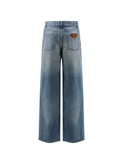 Chloé Wide-leg Denim Jeans With High Waist And Five-pocket Design In Blue