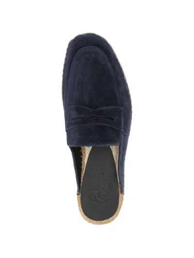 Castaã±er Nando Suede Backless Espadrilles In Blue