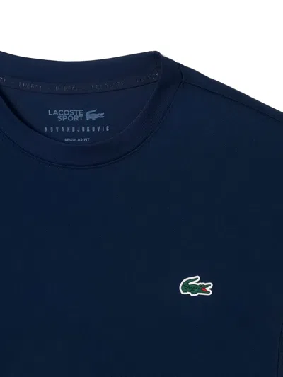 Lacoste Mens Classic Fit Cotton Jersey T-shirt In Blue