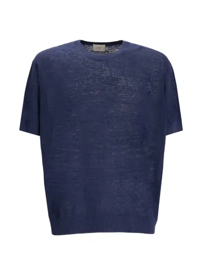 Che Studios Ferrier Linen T-shirt In Blue