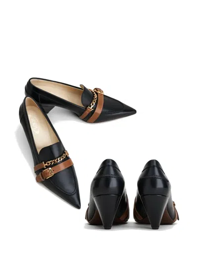 Tod's Pointed Leather Pumps In Multi