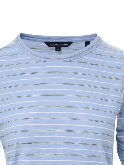 Veronica Beard Waldorf Ruched T-shirt In Blue