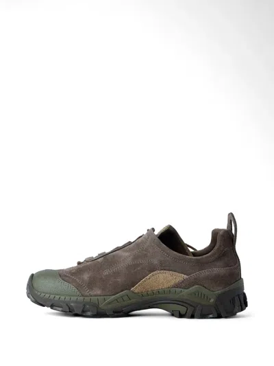 Our Legacy Gabe Suede Sneakers Round Toe Rubber Sole In Multi