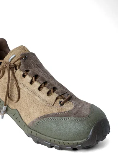 Our Legacy Gabe Suede Sneakers Round Toe Rubber Sole In Multi