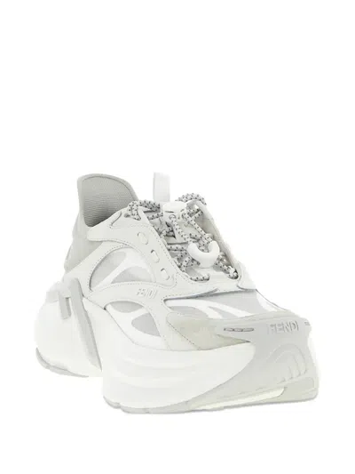 Fendi Light Mesh Sneakers Chunky Sole Pull Tab In Multi