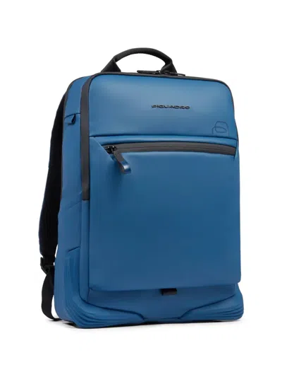 Piquadro Zip Backpack In Blue