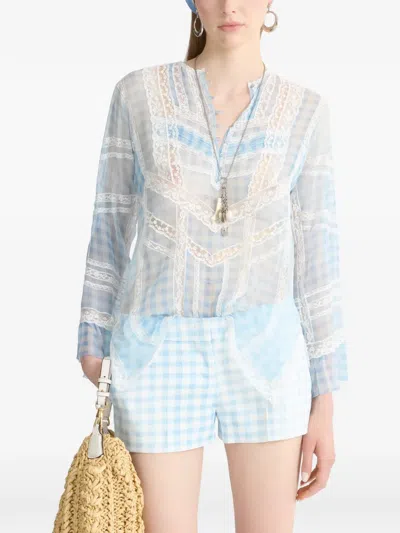 Ermanno Scervino Printed Silk Blouse In Multi