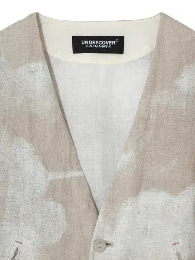 Undercover Button Printed Jacket In Brown