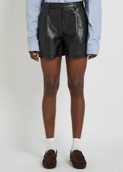 Anine Bing Carmen Recycled Leather Shorts In Black