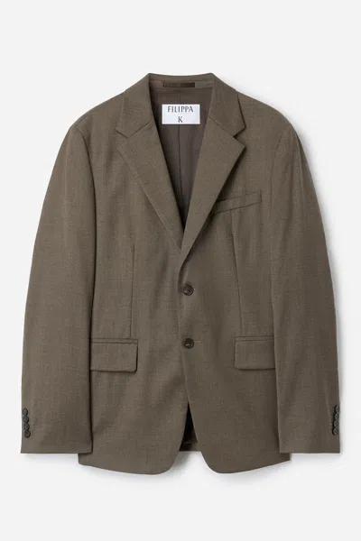 Filippa K Hugh Wool Blazer In Brown