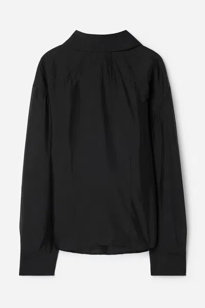 Filippa K Fold Collar Blouse In Black