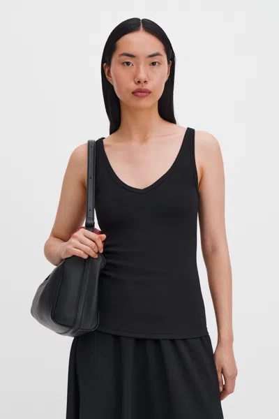 Filippa K V-neck Tank Top In Black