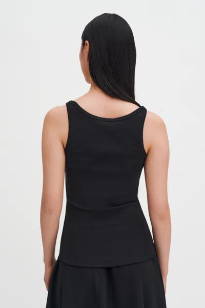 Filippa K V-neck Tank Top In Black