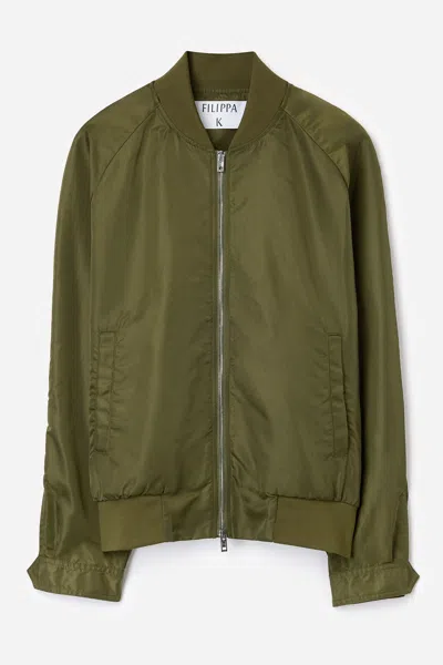 Filippa K Technical Bomber Jacket In Green