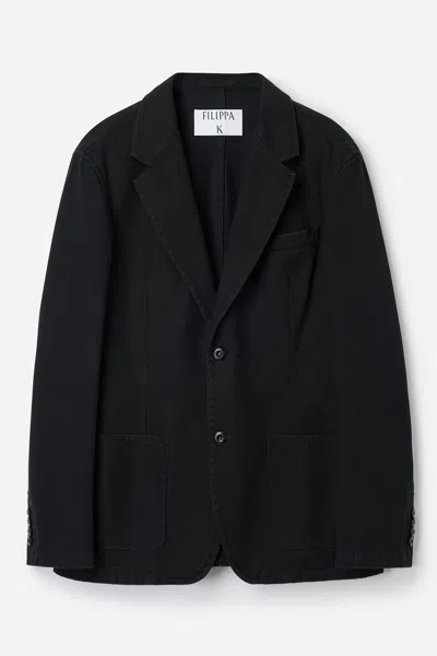 Filippa K Christopher Cotton Blazer In Black