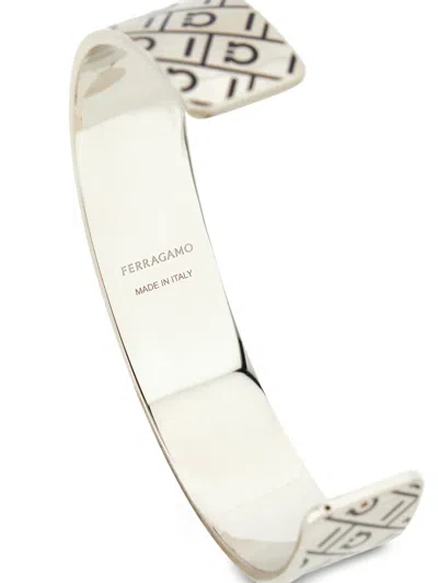 Ferragamo Monogram Bangle In Gold