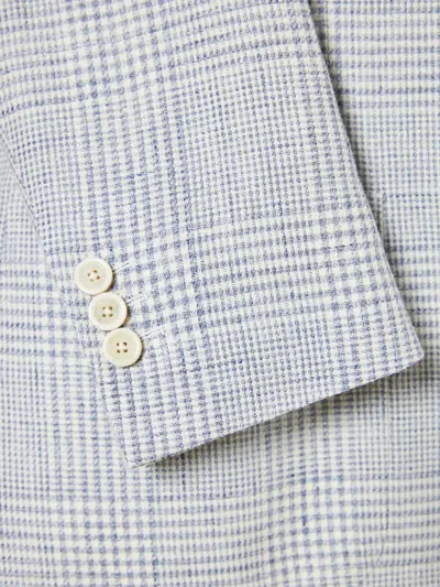 Lardini Checked Single-breasted Blazer In Gray