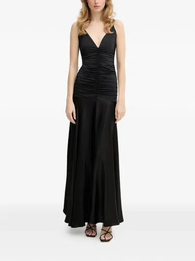 Bardot Lavanda Contrast Maxi Dress In Black