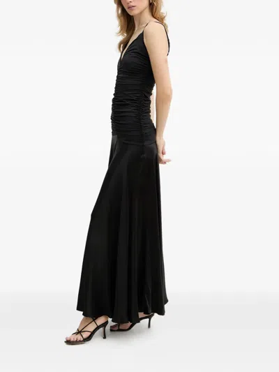 Bardot Lavanda Contrast Maxi Dress In Black