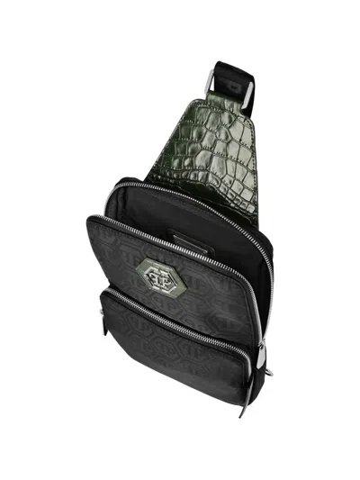 Philipp Plein Monogram Backpack In Black