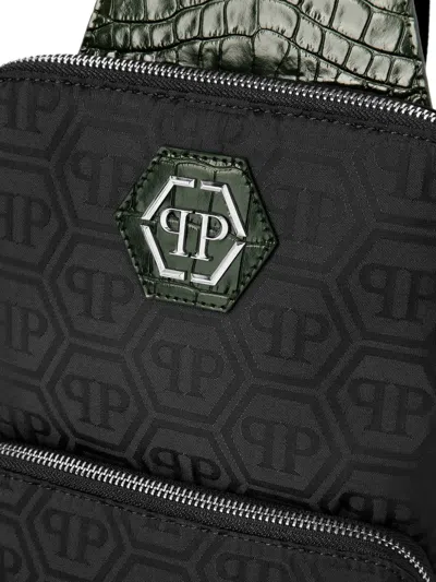 Philipp Plein Monogram Backpack In Black