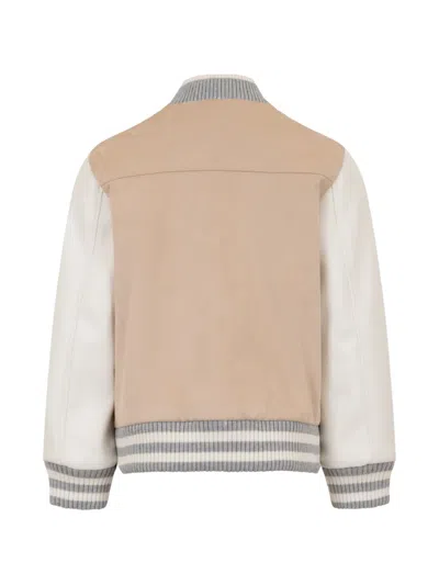 Eleventy Suede Panel Jacket In Brown