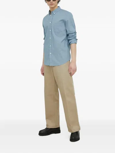 Samsoe & Samsoe Buttoned Shirt In Gray