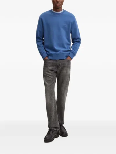 Samsoe & Samsoe Logo Sweatshirt In Blue