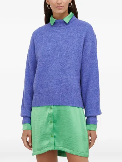 Samsoe & Samsoe Buttoned Collared Mini Dress In Green