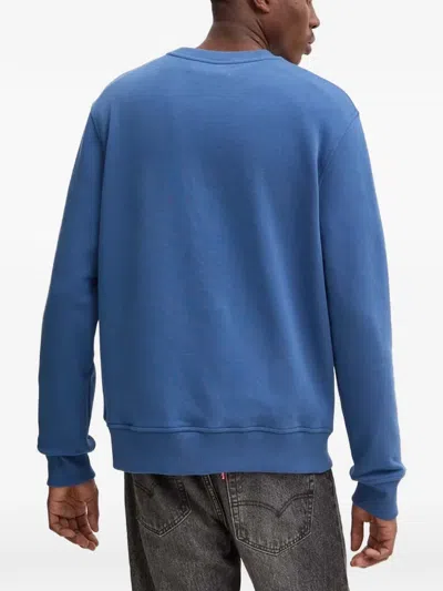 Samsoe & Samsoe Logo Sweatshirt In Blue