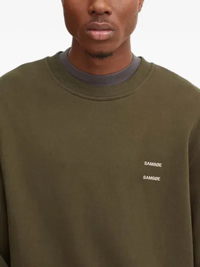 Samsoe & Samsoe Crew-neck Sweatshirt In Green