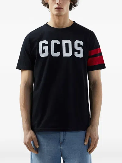Gcds Man T-shirt Z0mlqc106j101 999r Regular Loose Ss T-shirt Black Red In Black