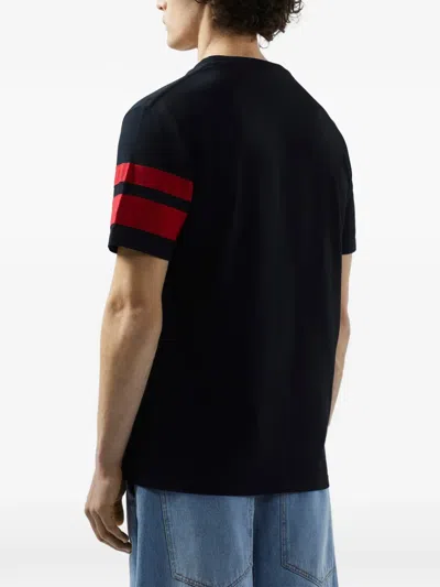 Gcds Man T-shirt Z0mlqc106j101 999r Regular Loose Ss T-shirt Black Red In Black