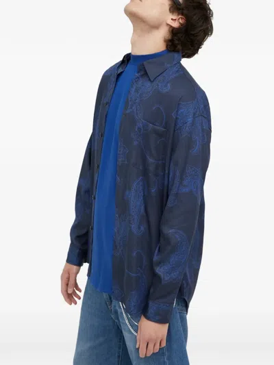 Samsoe & Samsoe Paisley-pattern Shirt In Blue